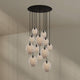 s.luce Echos Galerieleuchte 12-flammig Ø 80cm Baldachin Ø 18/25cm mit eleganten, mundgeblasenen Glaskörpern.
