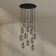 s.luce Echos Galerieleuchte 12-flammig Ø 80cm Baldachin Ø 18cm in elegantem Design mit strukturierter Glasoptik.