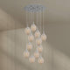 s.luce Echos Galerieleuchte 12-flammig Ø 80cm Baldachin Ø 18cm mit 12 eleganten Glaskörpern.