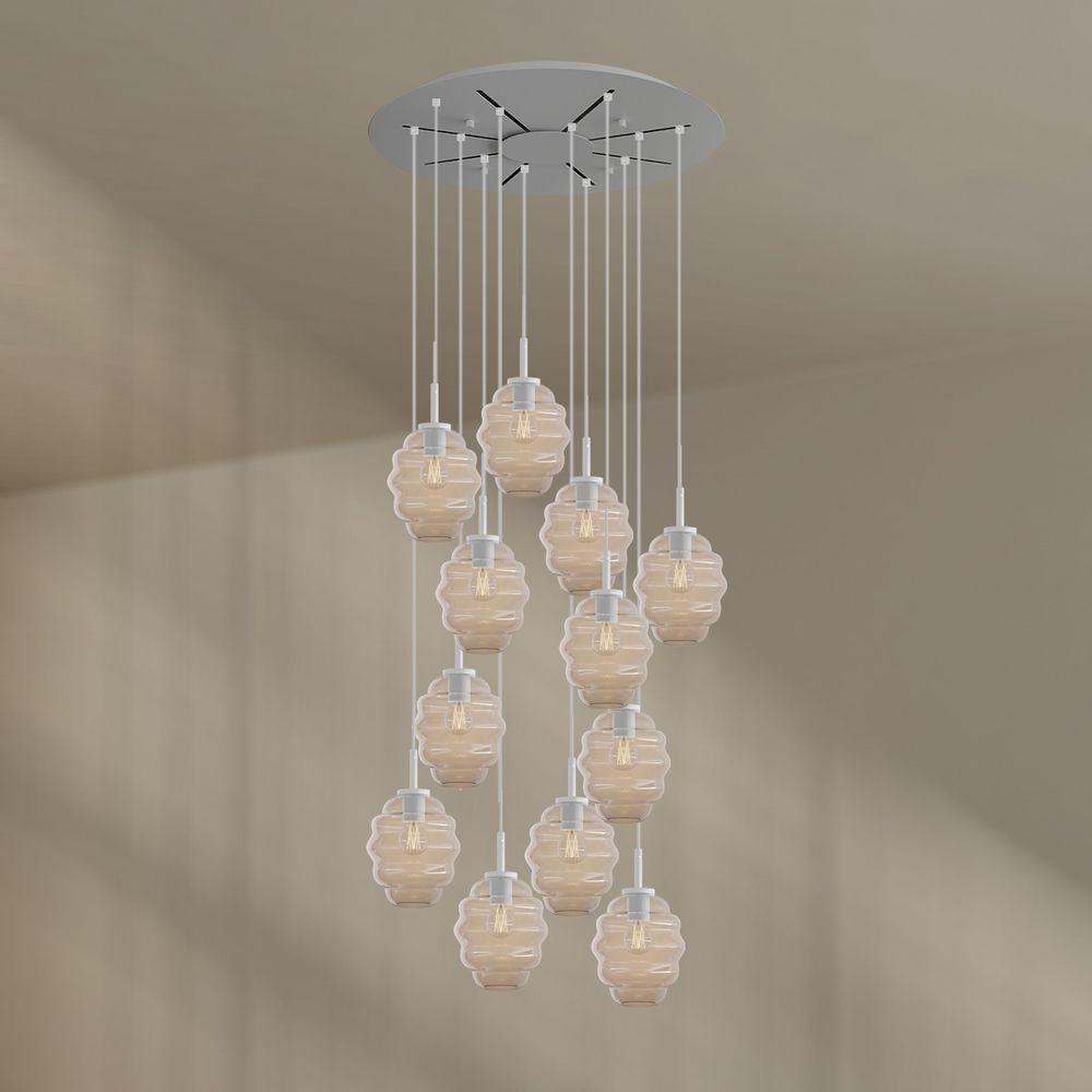s.luce Echos gallery light 12-flame Ø 80cm canopy Ø 18cm