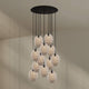 s.luce Echos Galerieleuchte 12-flammig Ø 80cm Baldachin Ø 25cm mit eleganten Glaskörpern.
