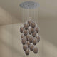 s.luce Echos Galerieleuchte 20-flammig Ø 120cm Baldachin Ø 25cm mit stilvollen Glaskörpern