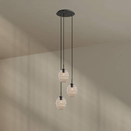 s.luce Echos Galerieleuchte 3-flammig Ø 40cm Baldachin Ø 18cm