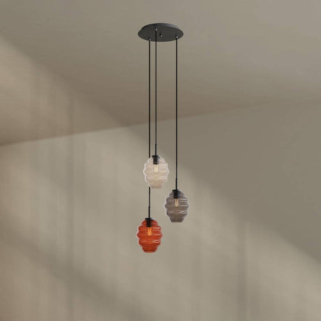 s.luce Echos Galerieleuchte 3-flammig Ø 40cm Baldachin Ø 18cm