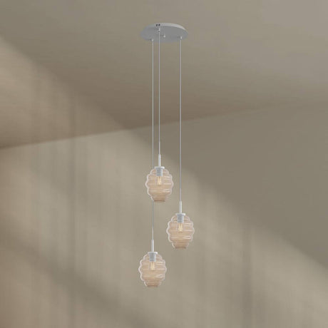 s.luce Echos Galerieleuchte 3-flammig Ø 40cm Baldachin Ø 18cm