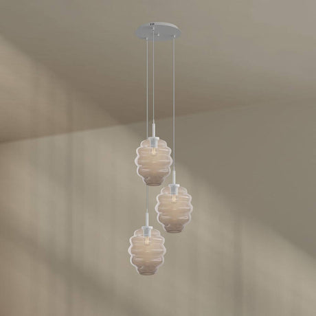 s.luce Echos Galerieleuchte 3-flammig Ø 40cm Baldachin Ø 25cm