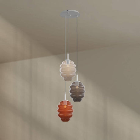 s.luce Echos Galerieleuchte 3-flammig Ø 40cm Baldachin Ø 25cm
