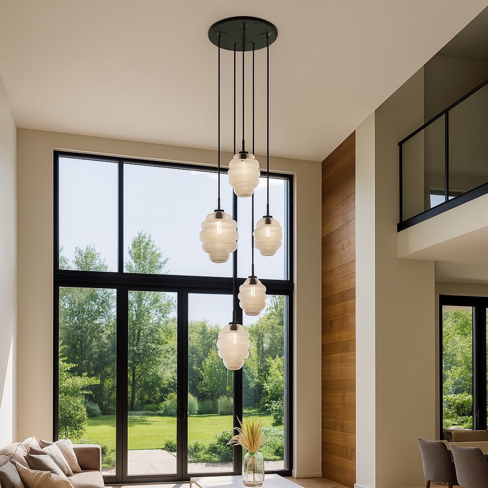 s.luce Echos galería luz 5-llama Ø 60cm dosel Ø 18/25cm