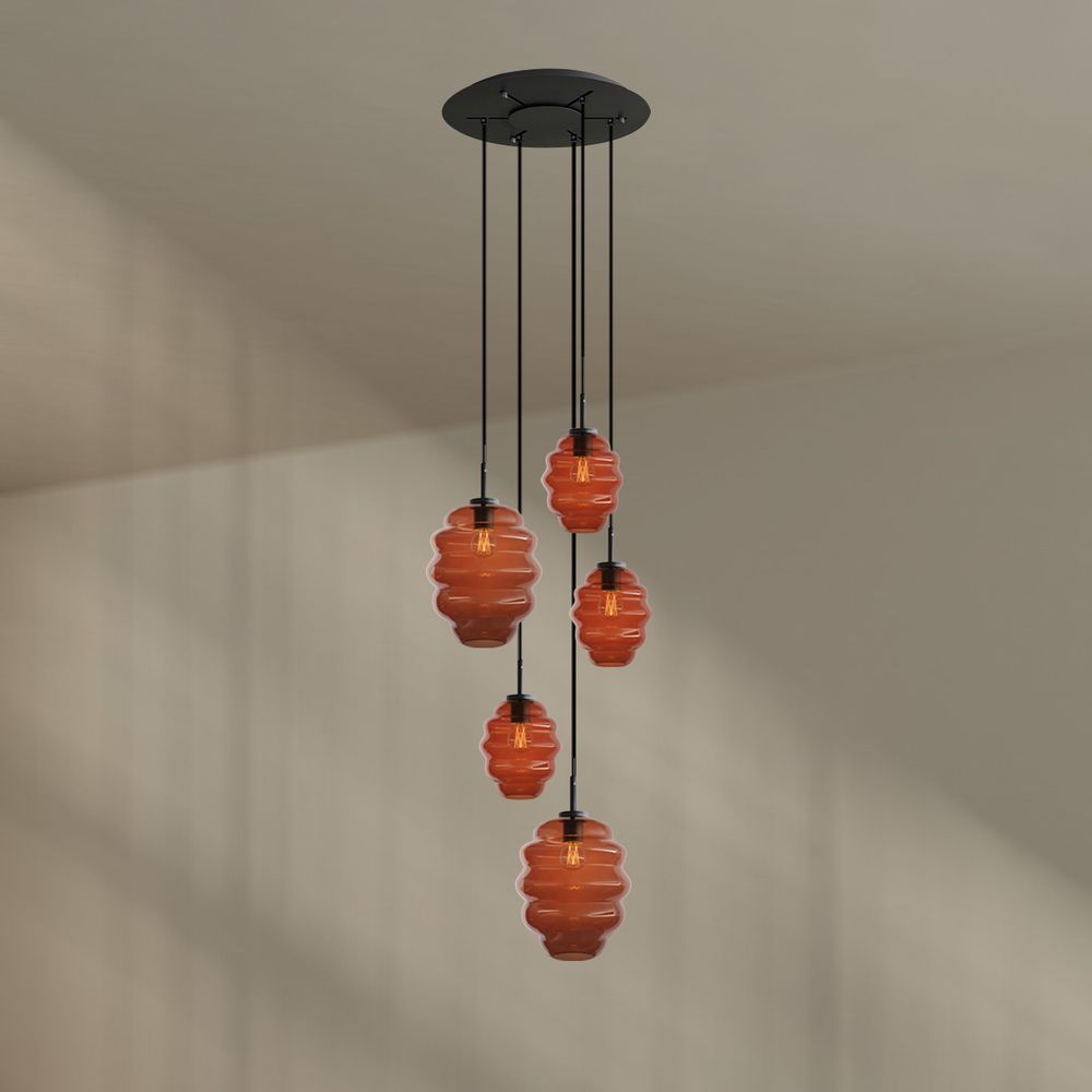 s.luce Echos galería luz 5-llama Ø 60cm dosel Ø 18/25cm