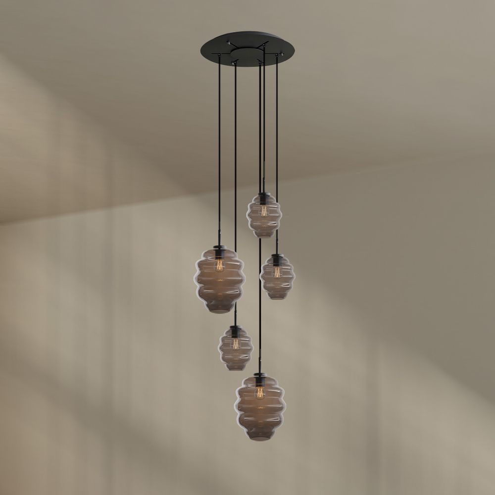 s.luce Echos galería luz 5-llama Ø 60cm dosel Ø 18/25cm
