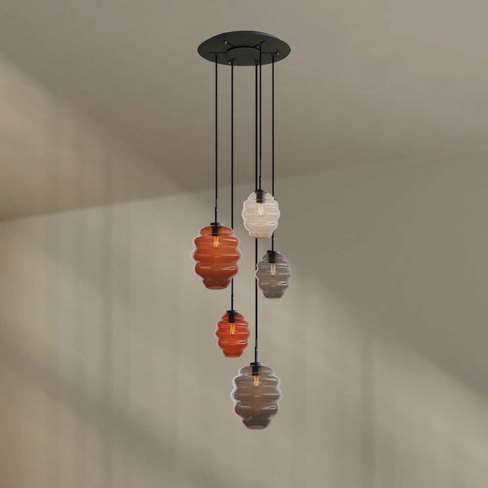 s.luce Echos galería luz 5-llama Ø 60cm dosel Ø 18/25cm