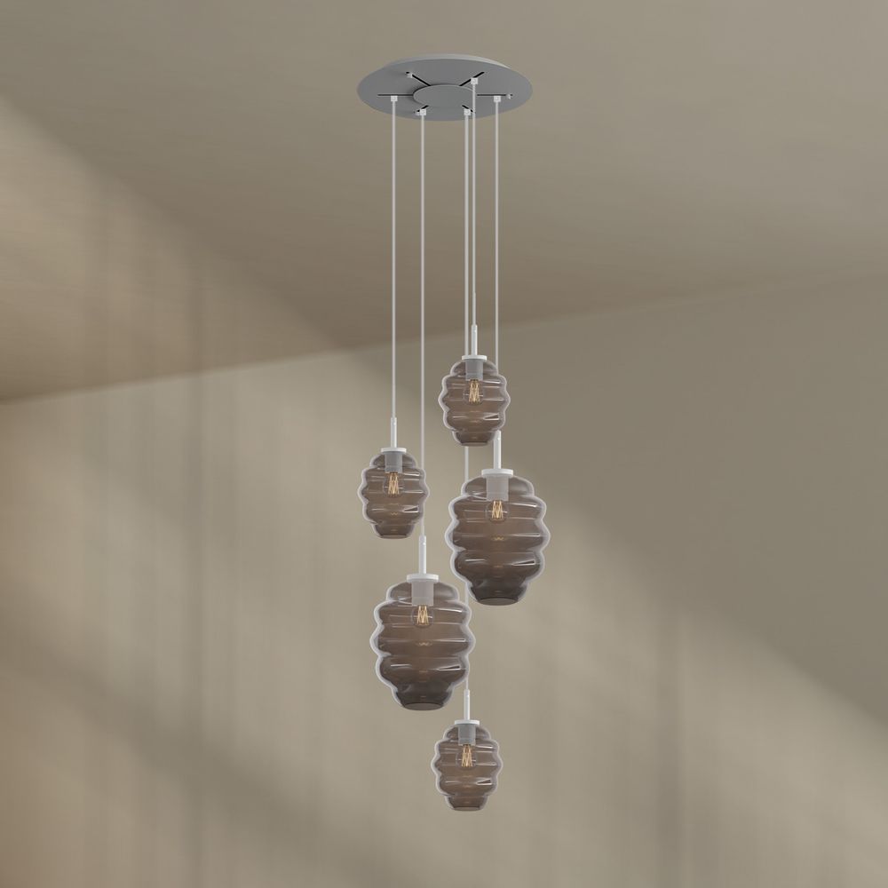 s.luce Echos galería luz 5-llama Ø 60cm dosel Ø 18/25cm