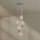 s.luce Echos Galerieleuchte 5-flammig Ø 60cm Baldachin Ø 18/25cm mit mundgeblasenen Glaskörpern.