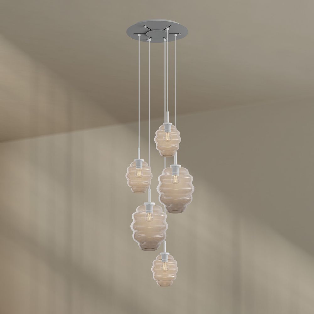 s.luce Echos galería luz 5-llama Ø 60cm dosel Ø 18/25cm