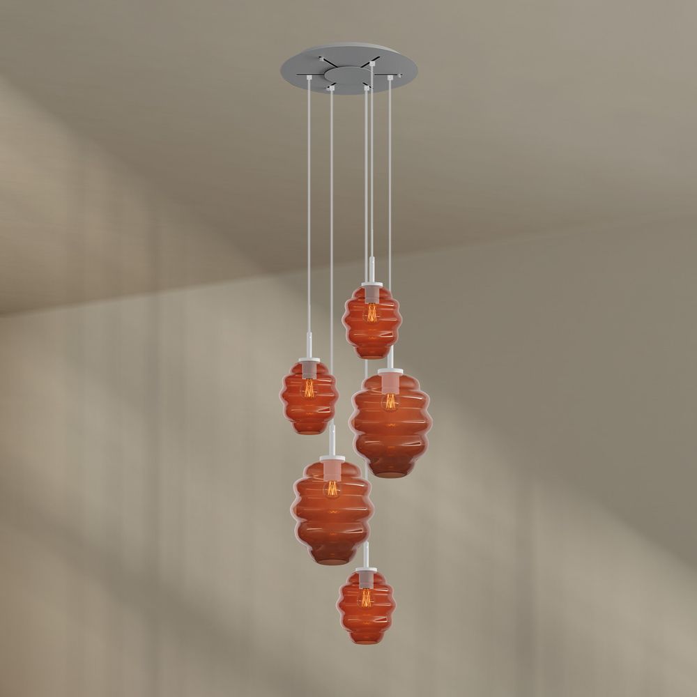 s.luce Echos galería luz 5-llama Ø 60cm dosel Ø 18/25cm