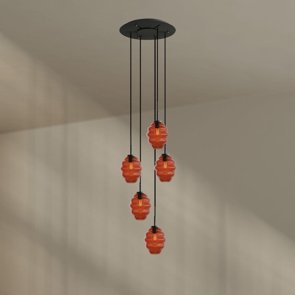 s.luce Echos galería luz 5-llama Ø 60cm dosel Ø 18cm