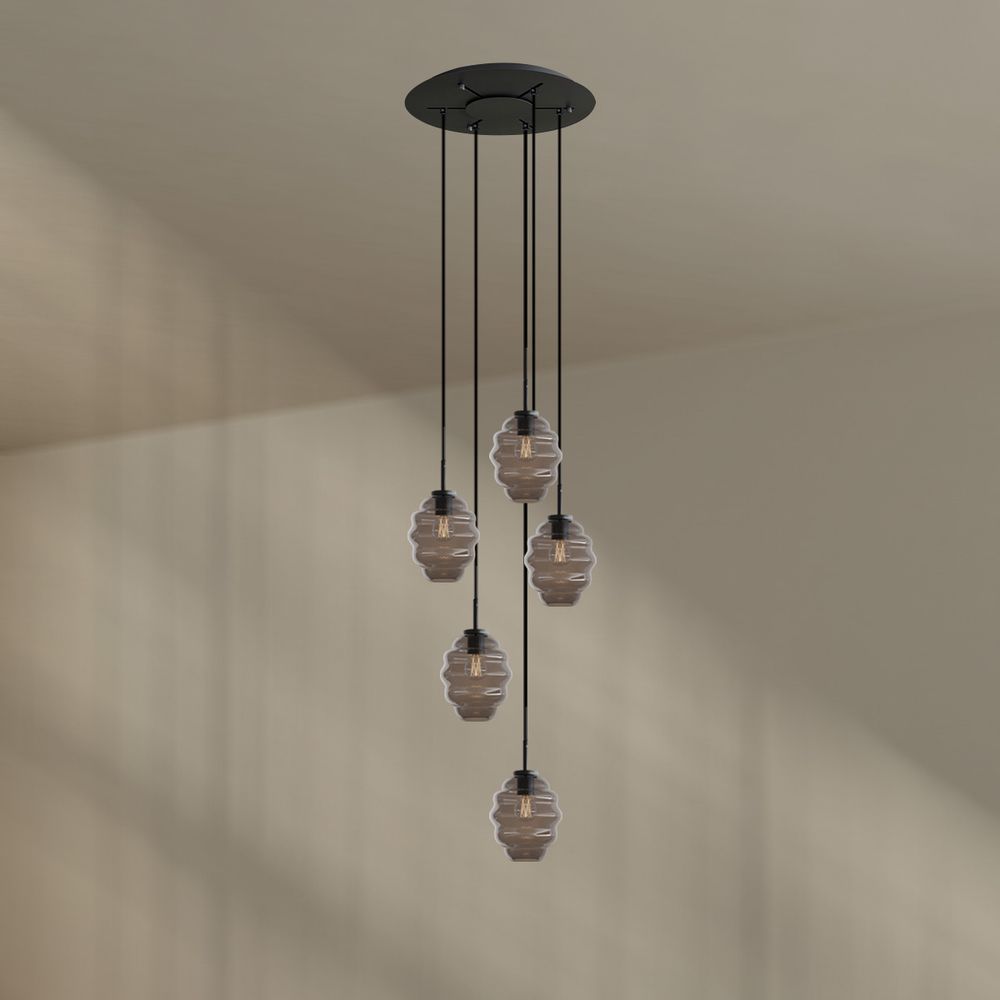 s.luce Echos galería luz 5-llama Ø 60cm dosel Ø 18cm