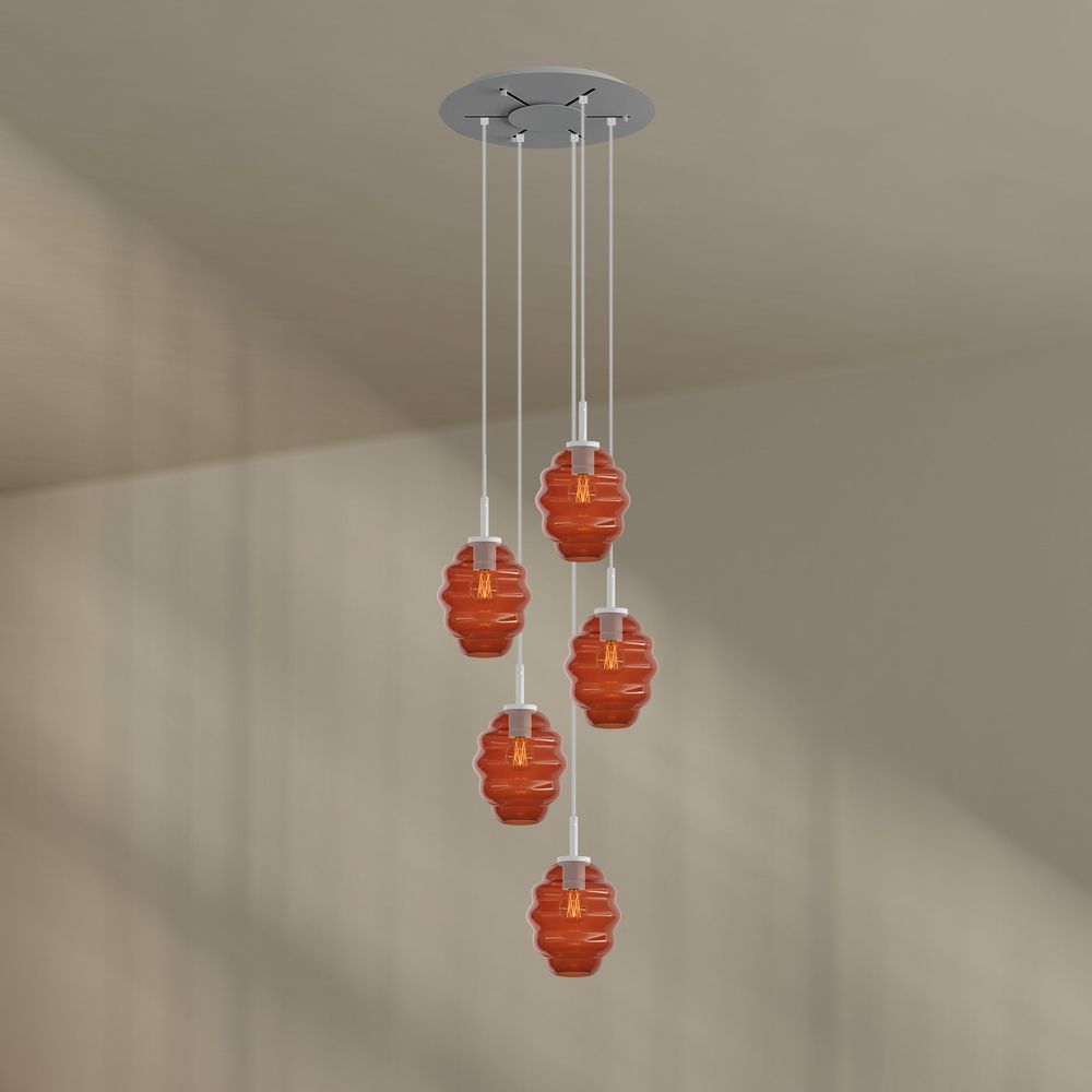 s.luce Echos galería luz 5-llama Ø 60cm dosel Ø 18cm