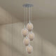 s.luce Echos Galerieleuchte 5-flammig Ø 60cm Baldachin Ø 25cm mit eleganten Glaskörpern.