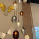 s.luce Echos Galerieleuchte 5-flammig Ø 60cm Baldachin Ø 18cm mit diverses Pendelleuchten