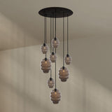 s.luce Echos galería luz 8-llama Ø 80cm dosel Ø 18/25cm