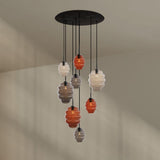 s.luce Echos galería luz 8-llama Ø 80cm dosel Ø 18/25cm