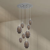 s.luce Echos galería luz 8-llama Ø 80cm dosel Ø 18/25cm