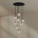 s.luce Echos Galerieleuchte 8-flammig Ø 80cm Baldachin Ø 18cm mit kunstvollem Glasdesign und harmonischem Lichtspiel.