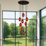 s.luce Echos gallery light 8-flame Ø 80cm canopy Ø 18cm