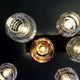 s.luce Echos Galerieleuchte 8-flammig Ø 80cm Baldachin Ø 18cm mit kunstvollem Glasdesign und harmonischem Lichtspiel.
