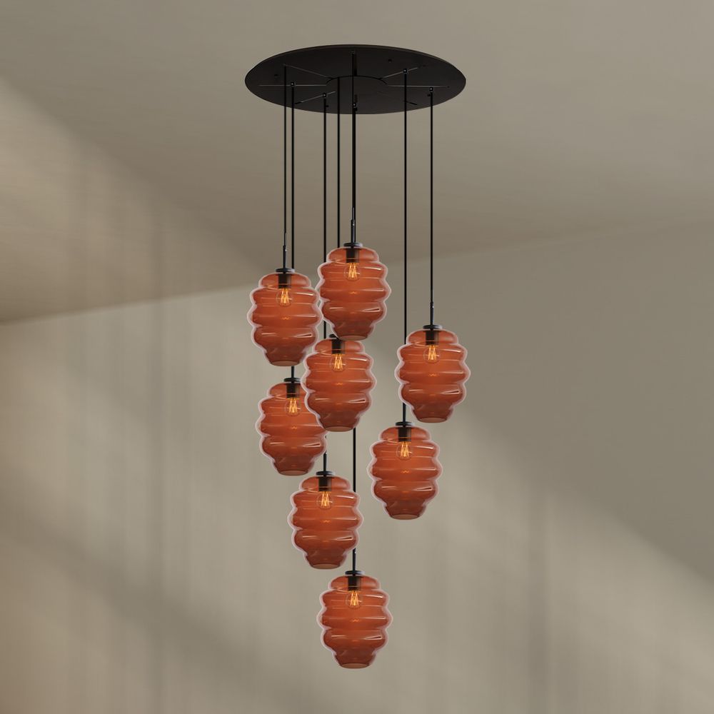 s.luce Echos galería luz 8-llama Ø 80cm dosel Ø 25cm