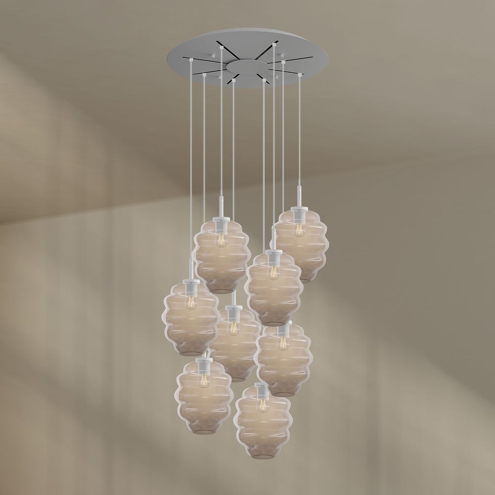 s.luce Echos galería luz 8-llama Ø 80cm dosel Ø 25cm