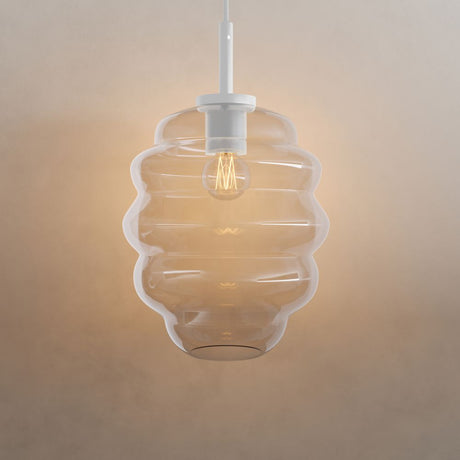 s.luce Echos hængelampe i glas 150 cm hvid