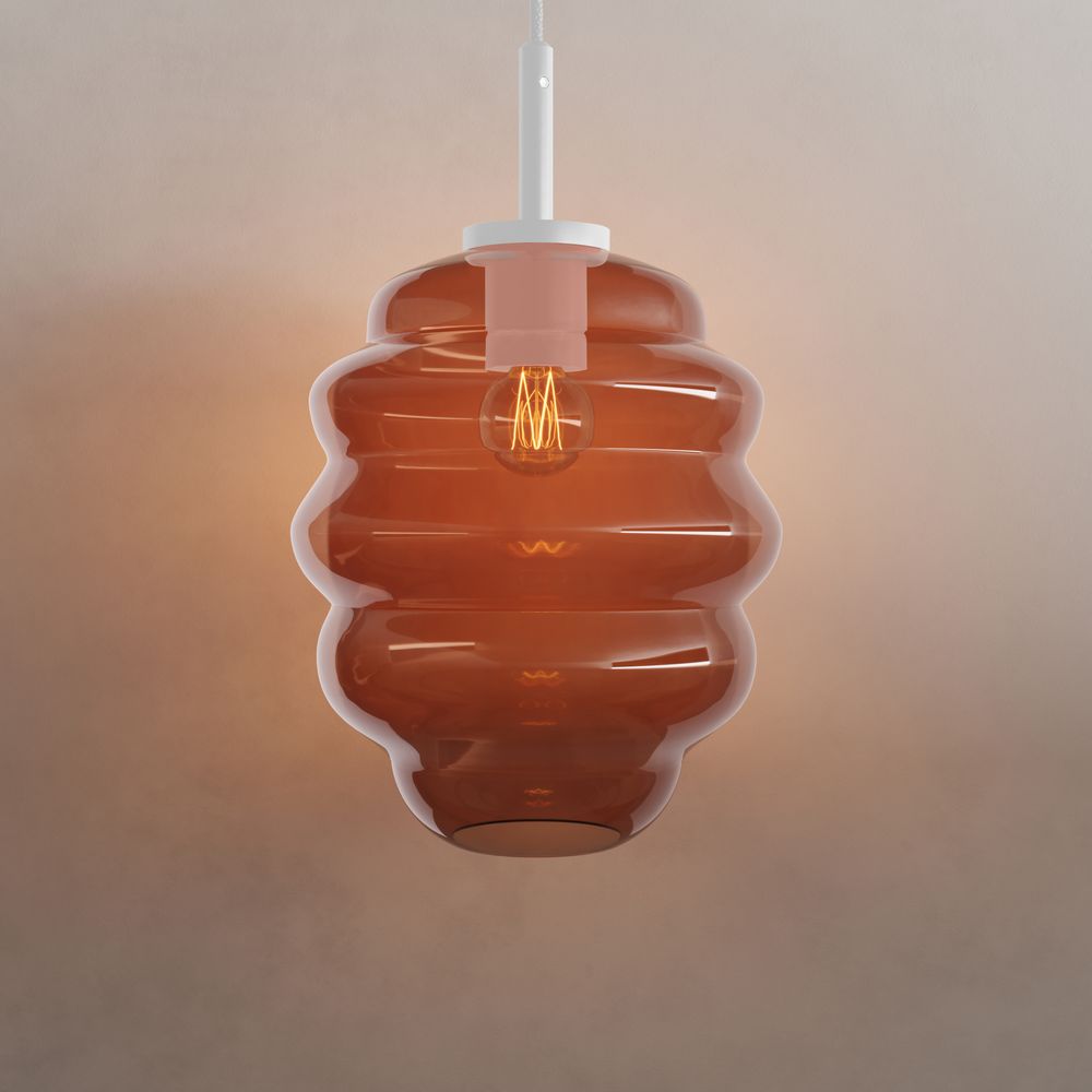 s.luce Echos hængelampe i glas 150 cm hvid