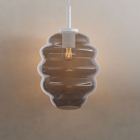 s.luce Echos hængelampe i glas 150 cm hvid