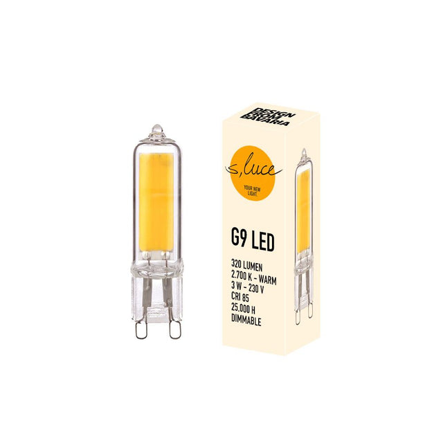 G9 LED Warmweiß 2700K 320lm 3W Dimmbar CRI 85  s.luce   