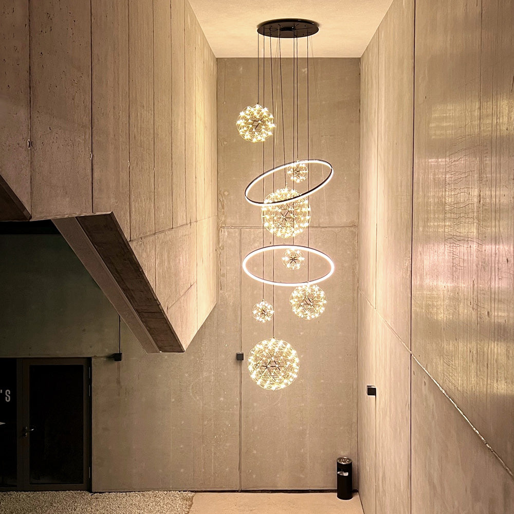 Fusion XXL gallery light LED ring pendant light