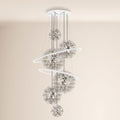s.luce Fusion XXL Galerieleuchte mit LED-Ringen und eleganten Metallkugeln für stilvolle Wohnräume.