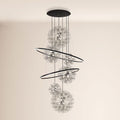 s.luce Fusion XXL Galerieleuchte: 8-flammige Pendelleuchte mit LED-Ringen und einzigartigem Design.