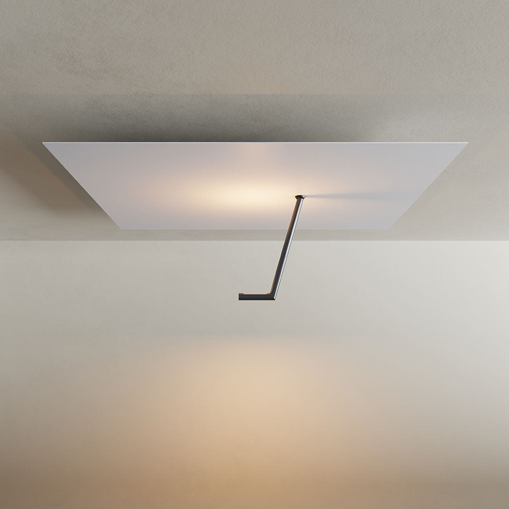 Parete a led gancio e lampada a soffitto