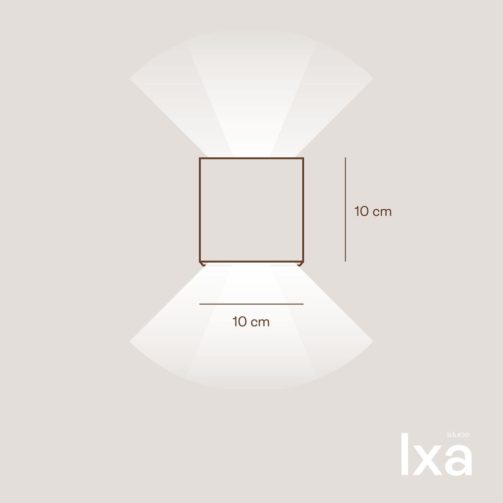 s.luce Ixa LED lampada da parete ad angolo regolabile per interni ed esterni IP44