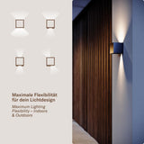 s.luce Ixa LED lampada da parete ad angolo regolabile per interni ed esterni IP44