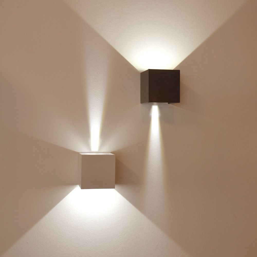 s.luce Ixa LED lampada da parete ad angolo regolabile per interni ed esterni IP44