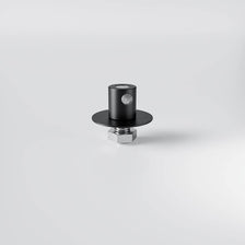s.luce Cable & steel cable holder for modular canopy - black mount on white background