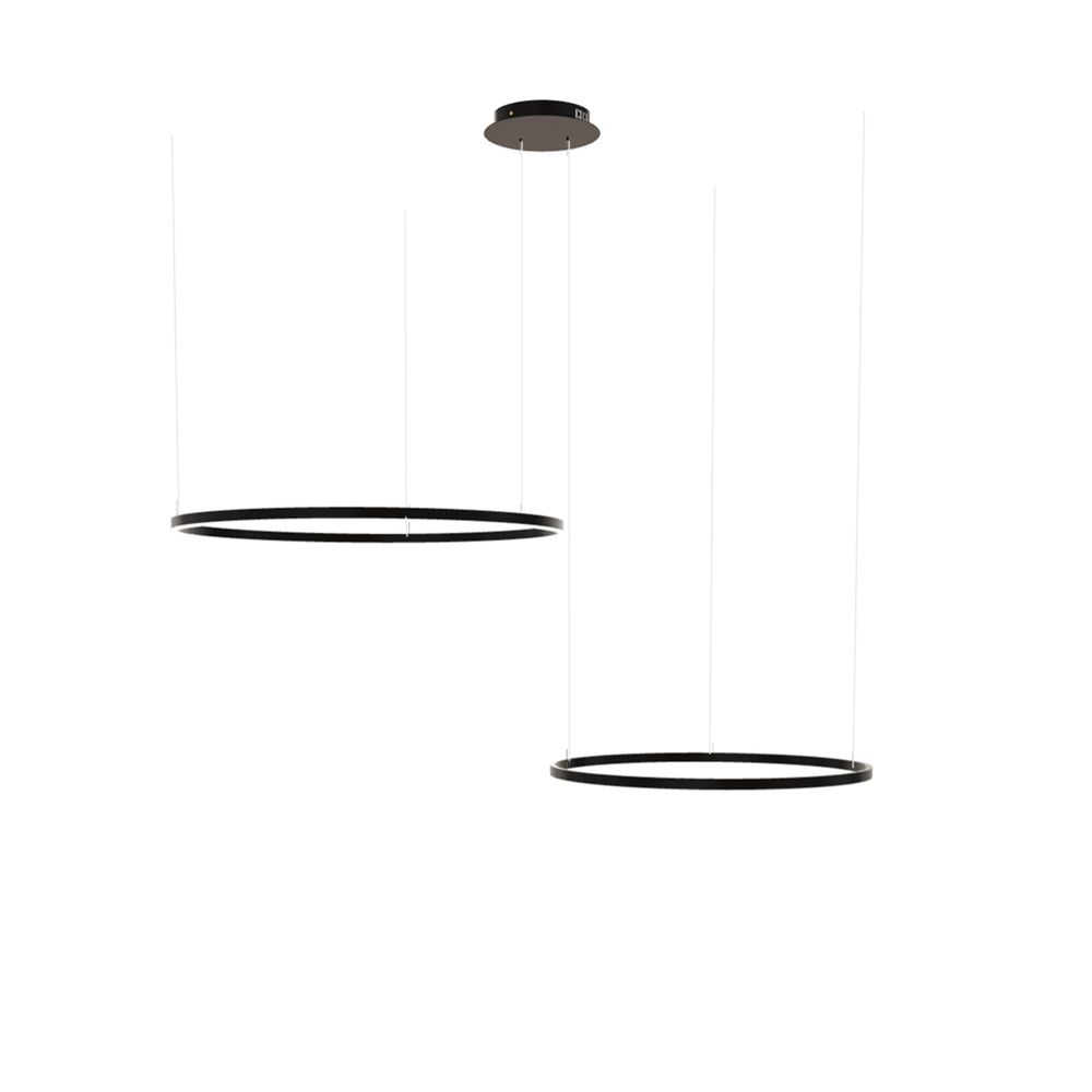 LED 2-Ring Hanging Lamps Combination Eccentric