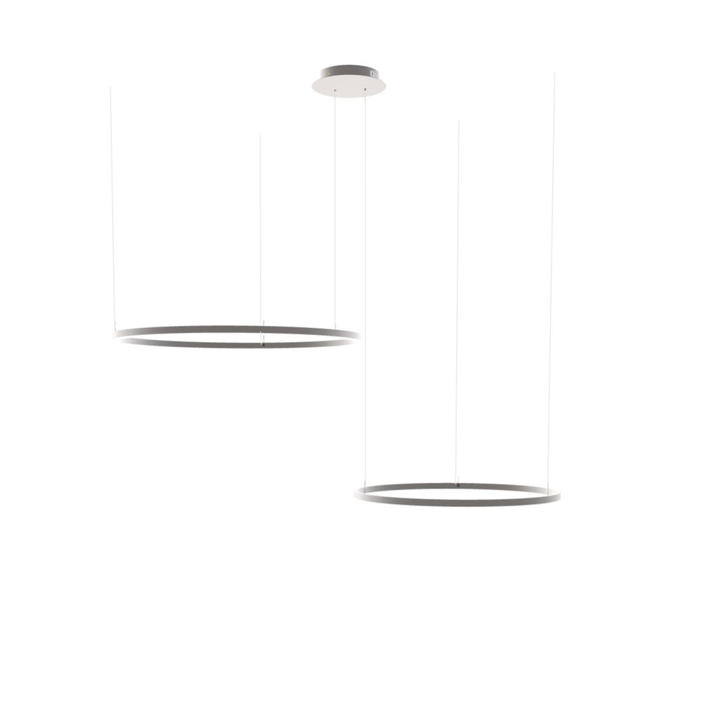 s.luce Combinaison de lampes suspendues LED à 2 anneaux Excentrique
