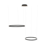 LED 2-Ring Hanging Lamps Combination Eccentric