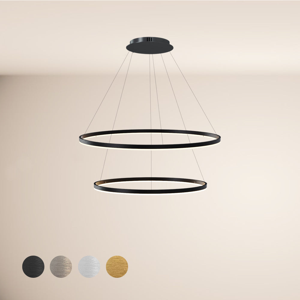 LED 2-ring hanging lights combination centric