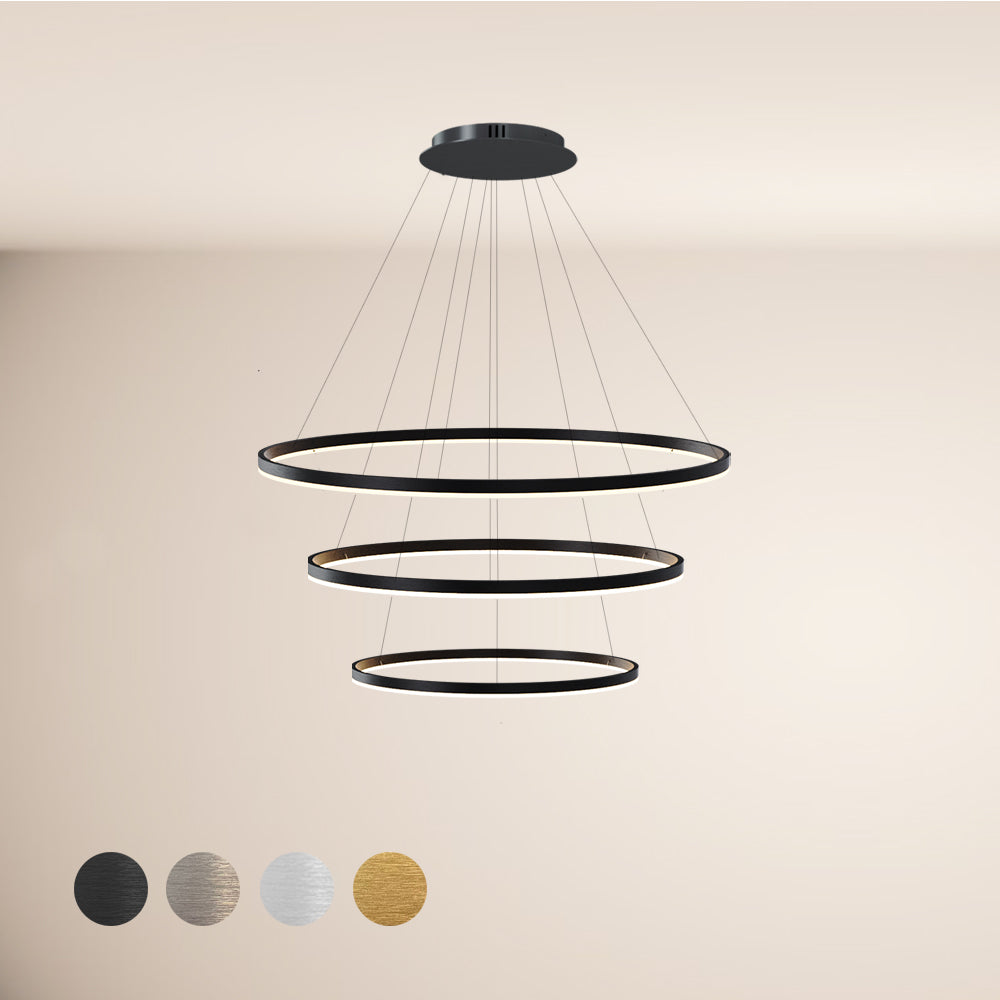 LED 3-ring hanging lights combination centric