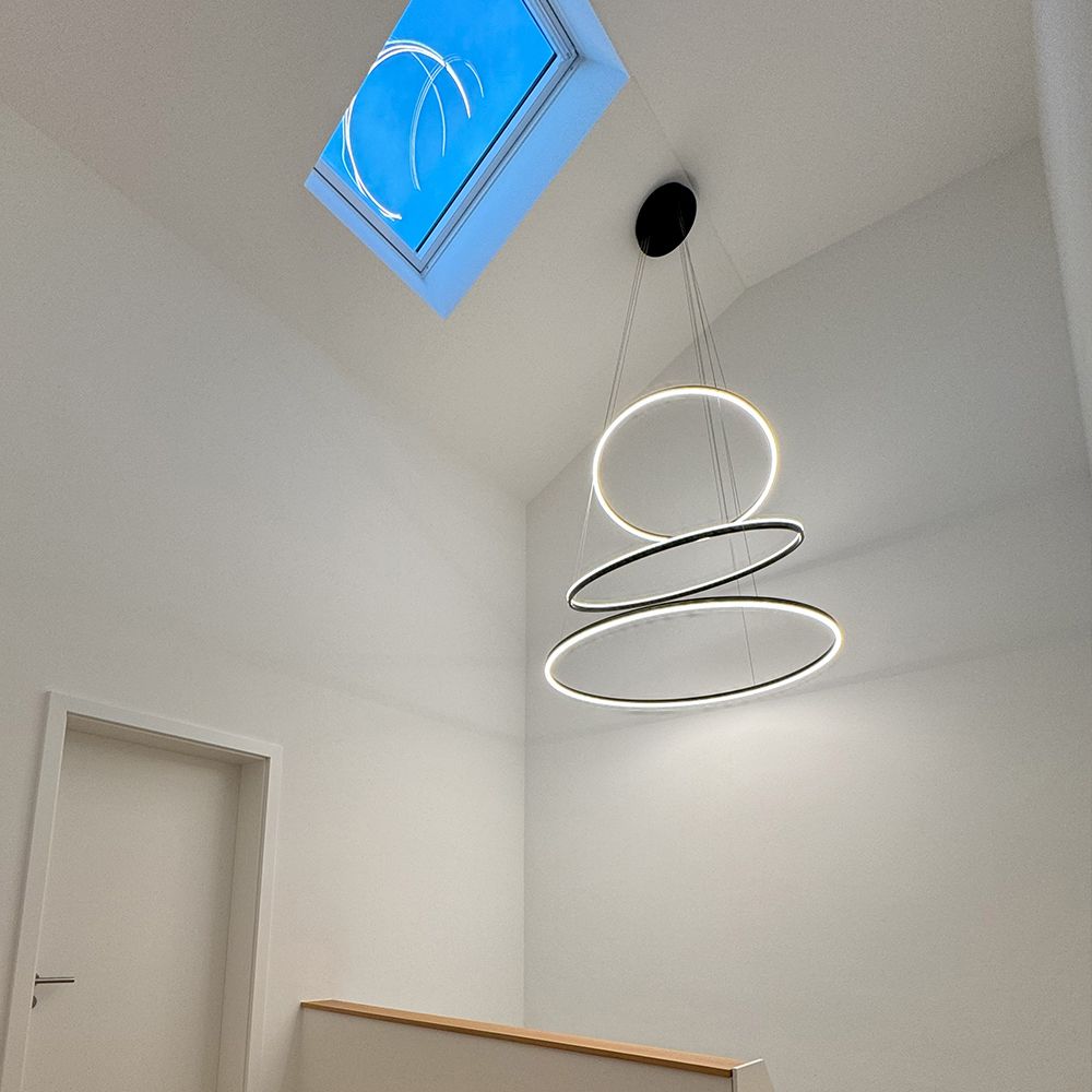 s.luce Combinazione di luci a sospensione LED a 3 anelli Centric